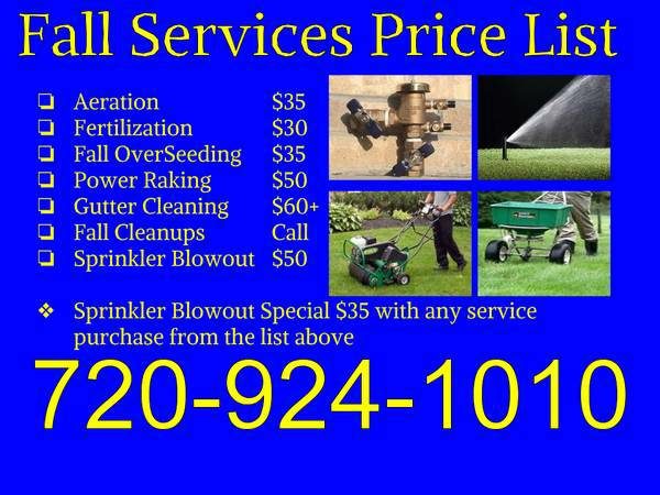 Fall 2016 Service Specials